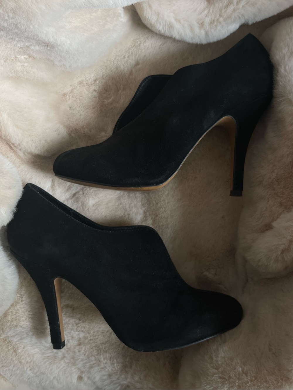 ALDO Classic Black Suede High-Heel Booties